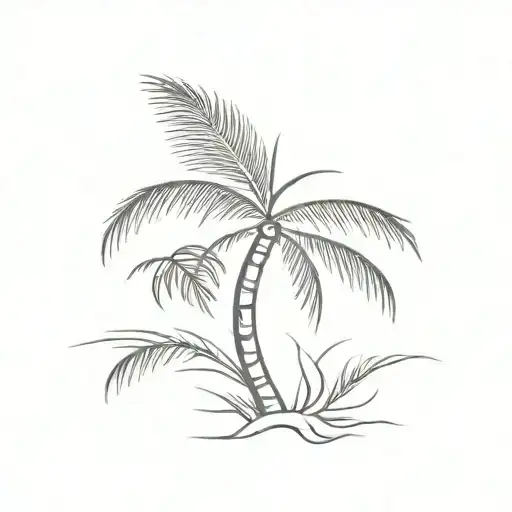 Single Palm Tree With 11 Branches