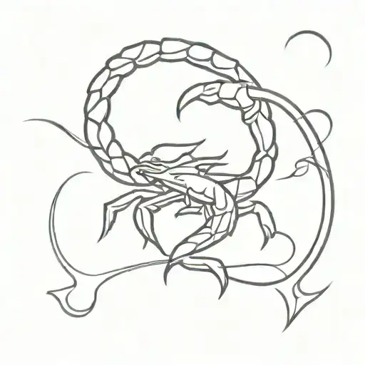 Scorpion With The Tail As A Trident