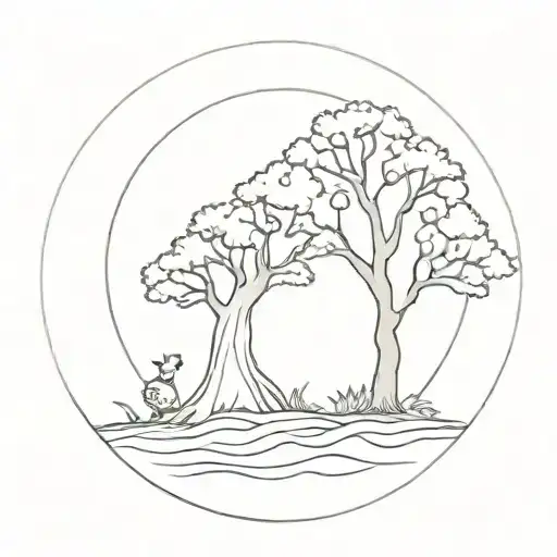 Tree With Alice In Wonderland