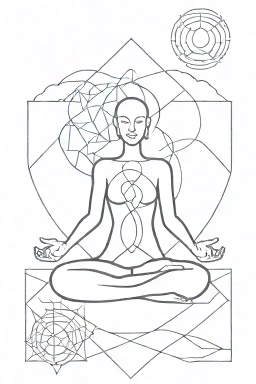 Meditation Figures Forming A Creative