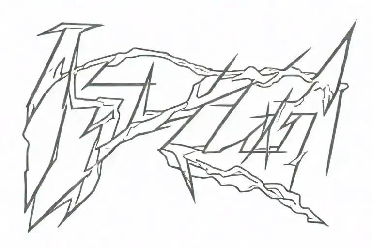 Lightning Bolt With The Word A-675