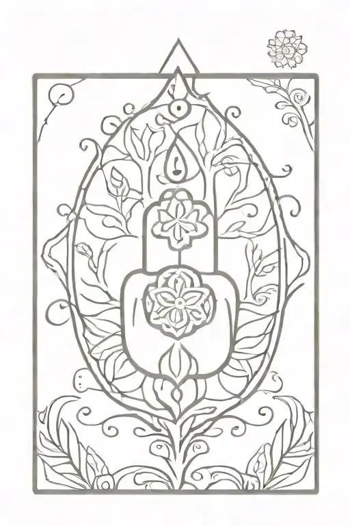 Hamsa Hand Evil Eye Tree Of Life