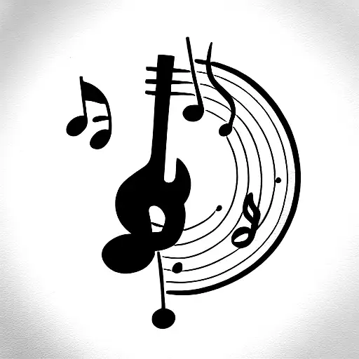 Knife With Music Notes