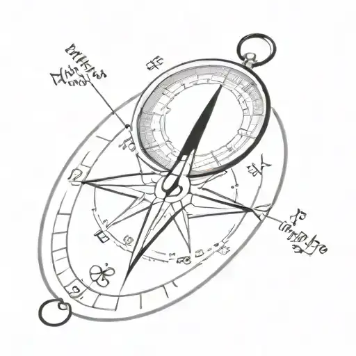 A Compass From The North With Today's Date