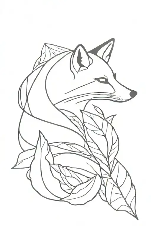 Fox Lines Patterns Leaves Black And White Weasel Wriggles