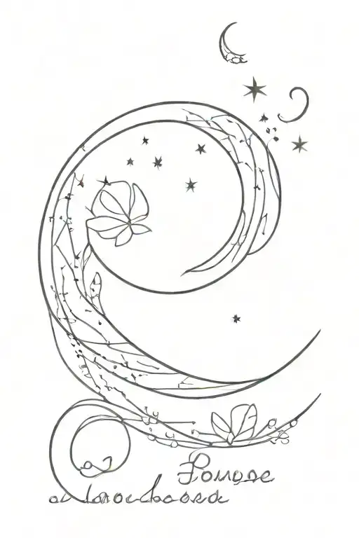 Beautiful Moon With Words Around It