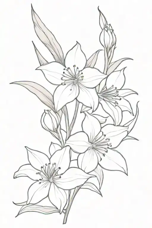 Rose Lilly Of The Valley Aster And Narcissus Flower