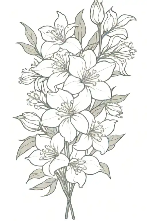 Rose Lilly Of The Valley Aster Narcissus Flower Bouquet