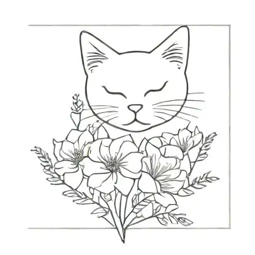 Four Cat Hair Strands Tied Into A Bouquet