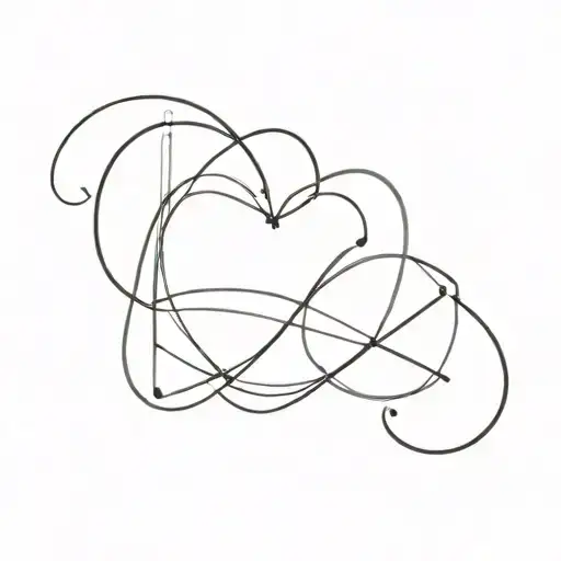 Heartline Glass Friendship Luck