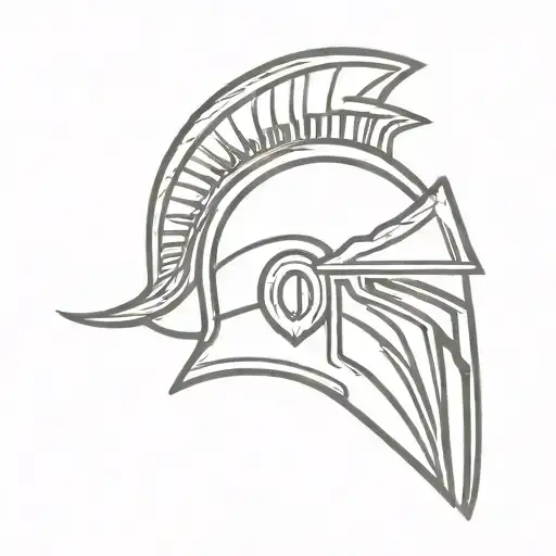 Spartan Helmet With Laurel Wreath
