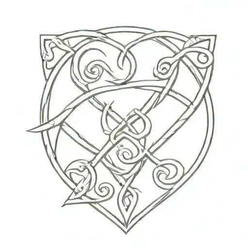 Incorporate The Word 'Love' Into A Triquetra Design