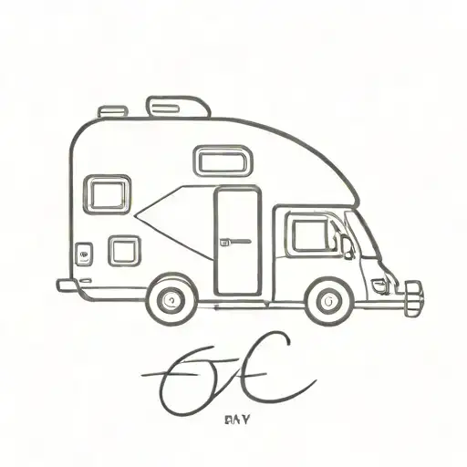 Rv Initial Tattoo Design