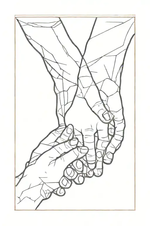 Father And Daughter Holding Hands