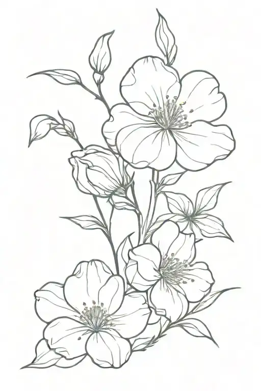 May July March August Birth Flowers Intertwined