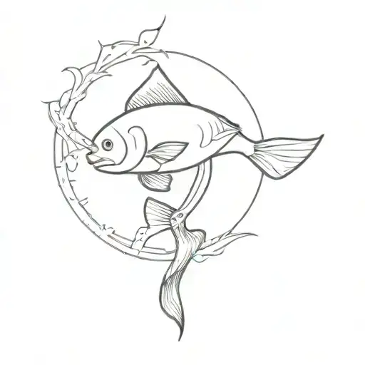 Combination Of The Zodiac Signs Of Fish And Aquarius