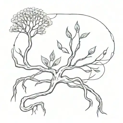 Nz Plant Roots Fungi Connected Line