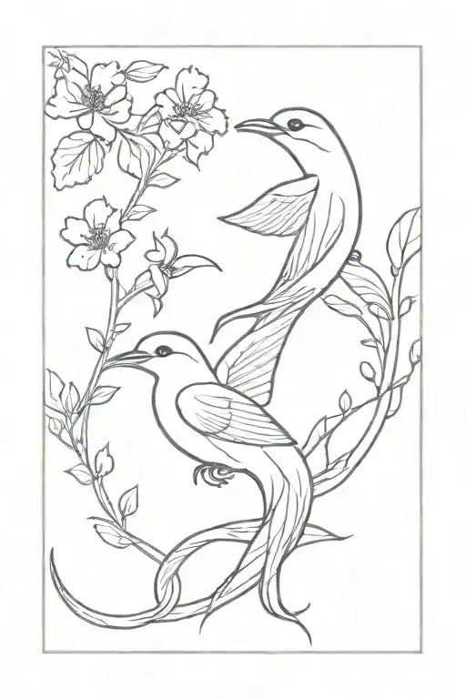 Swallow Clover Twins Snake Japanese Style