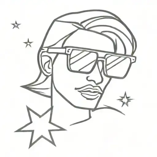 Cartoon Star Wearing Sunglasses