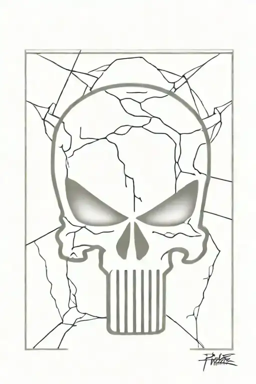 Punisher Logo From Marvel Characters Only Skull