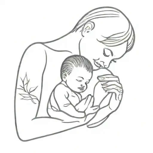 Mom Holding Baby Boy