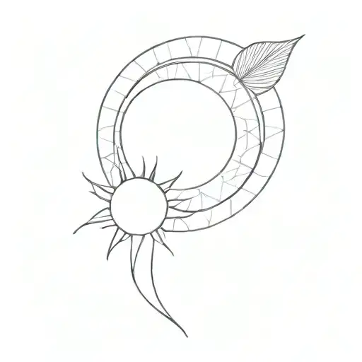 Abstract Sun Top Of Shoulder Tattoo Design Inspired