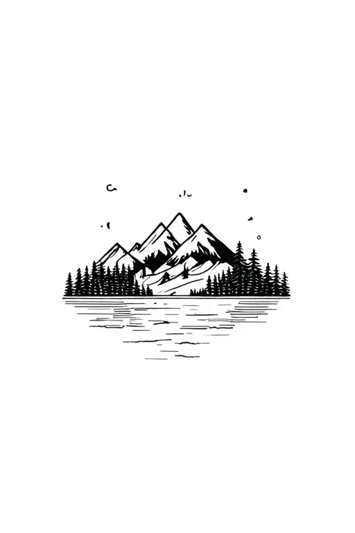 Mountains And Lake And Forest