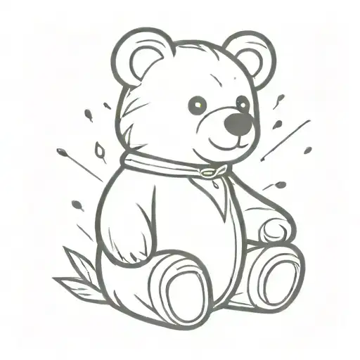 Teddy Bear That Has A Ray Of Light In Its Hands Holding