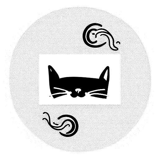 Black Cat With Hairband In Mouth