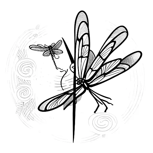 Dragonfly With The Word Dreamer