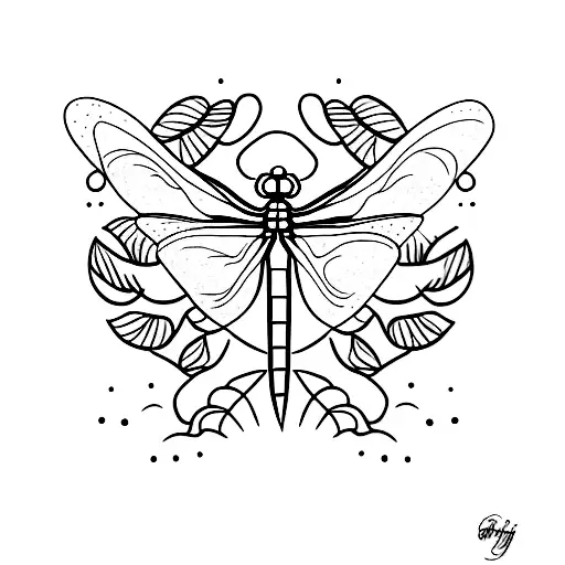 Dragonfly Landing On The Word Dreamer
