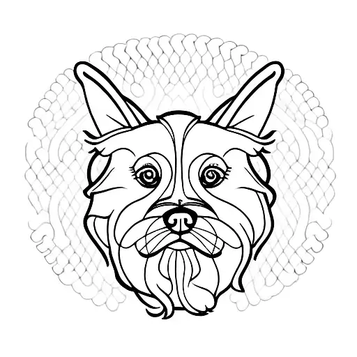 Cocker Dog With A Single Line Minimalist