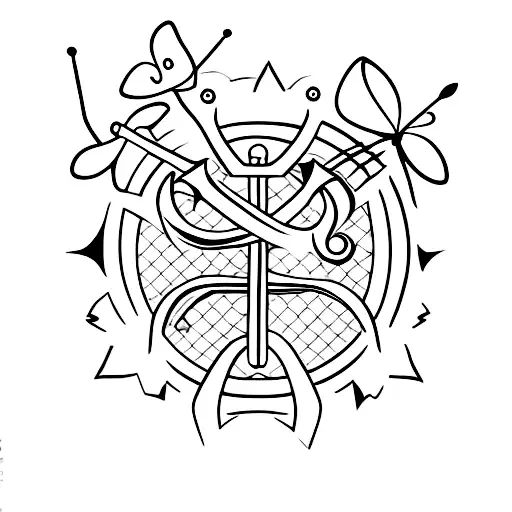 Simple Anchor With Butterflies