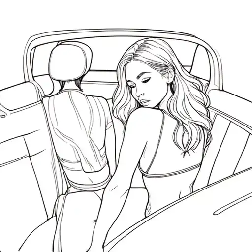 Two Women Sitting In The Back Seat Of A Car