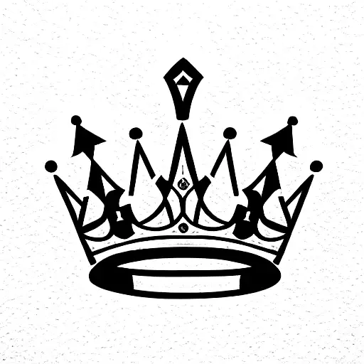 King's Crown With A Sword And A Diamond