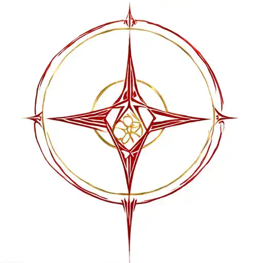Gold Sigil From Red Rising With The Howler Logo In The Circle