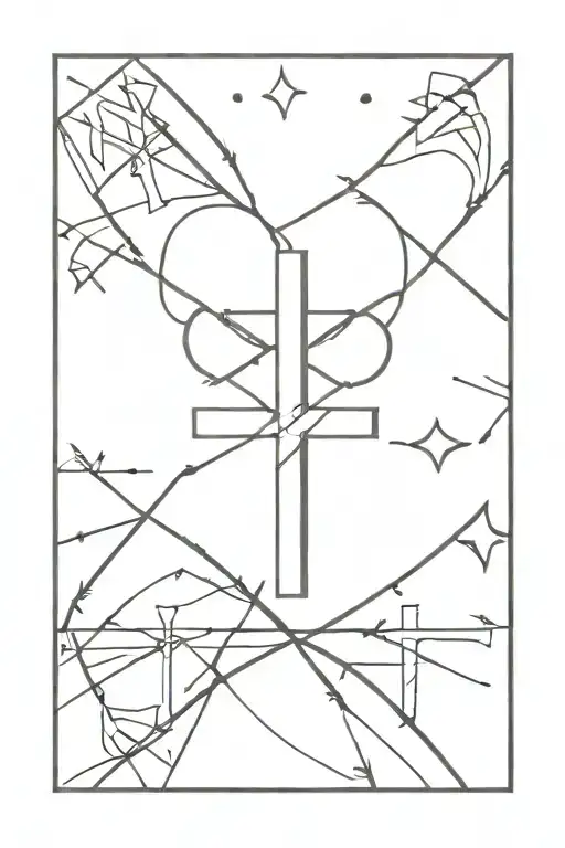 Broken Heart With Crosses