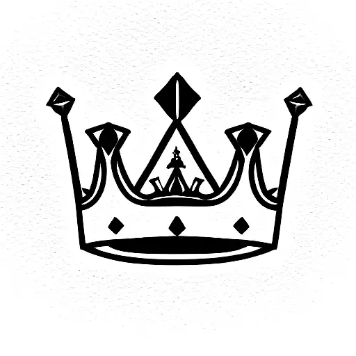 King's Crown With A Sword And A Diamond