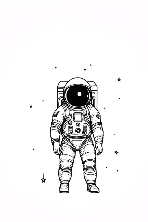 Astronaut Floating In Space