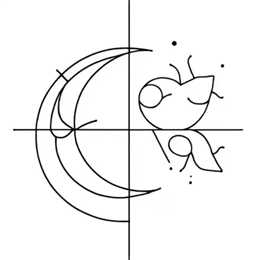 Sun And Moon Geometirc Shapes Including