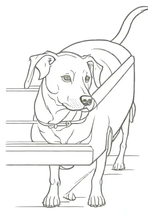 Dog Sniffing A Parked Truck