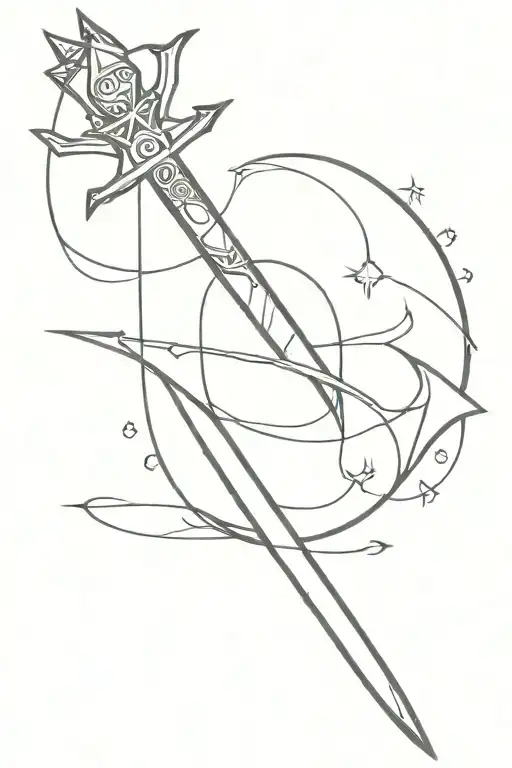 Dagger And Magic Staff