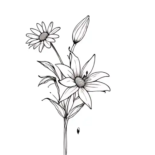 Daisy And Lily Flower