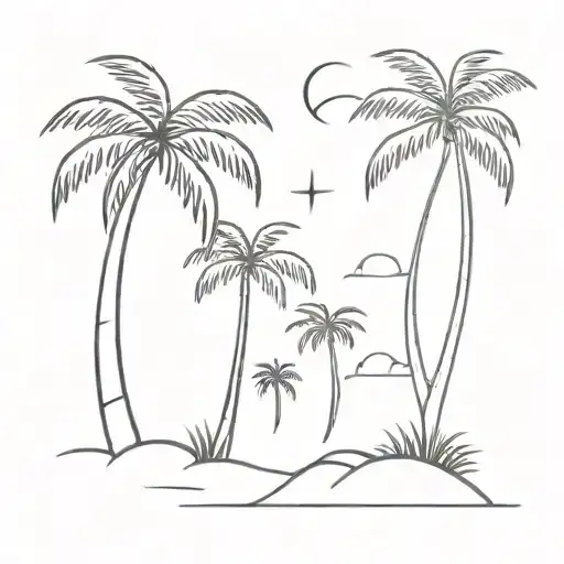 Palm Tree Shiluete