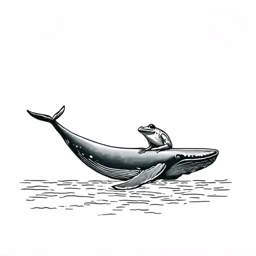 Frog Sitting On Humpback Whale