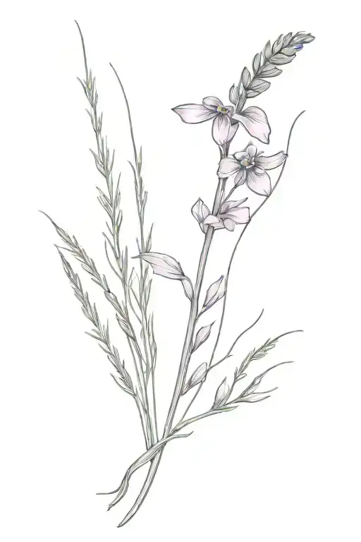 I Love You Down The Spine With Lavender Flower In Fine Line