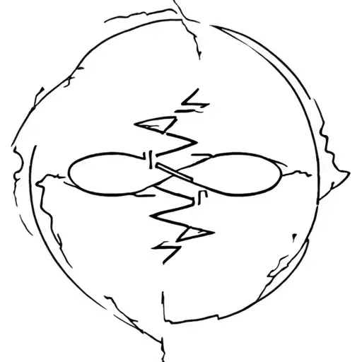 Delicate Tattoo Involving The Sign Of Gemini And Electricity