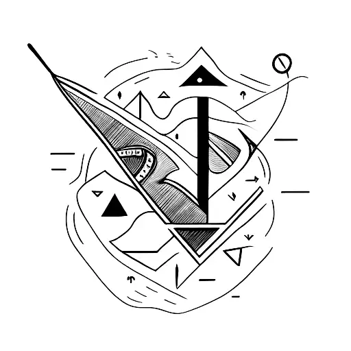 Abstract Arrow With Symbols