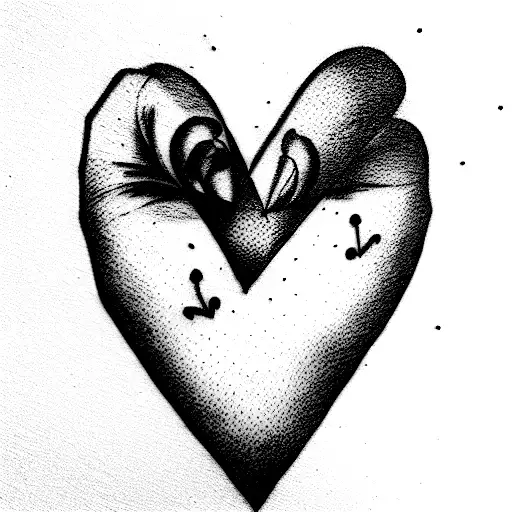 Poorly Handwritten Black Hearts