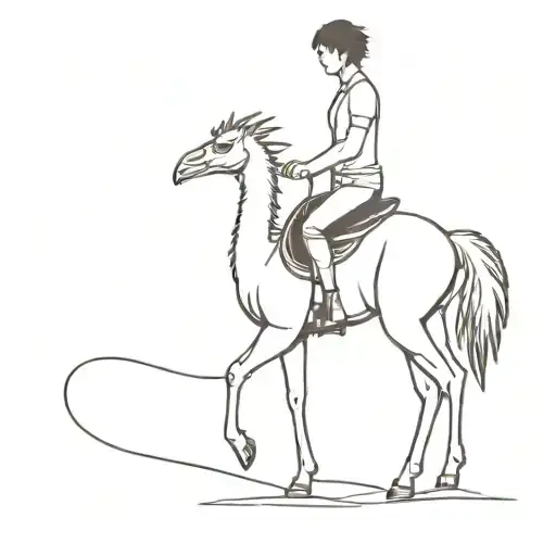 Zuko On An Ostrich Horse
